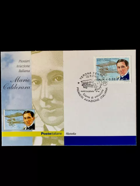 Italia 2003 Cartolina Postale Mario Calderara-Pionieri Aviazione Italiana