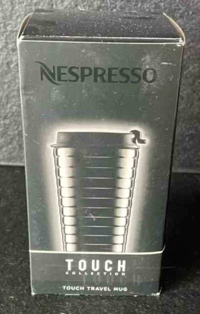 Brand New Boxed Nespressso Touch Collection Travel Mug Silver 345ml / 11floz