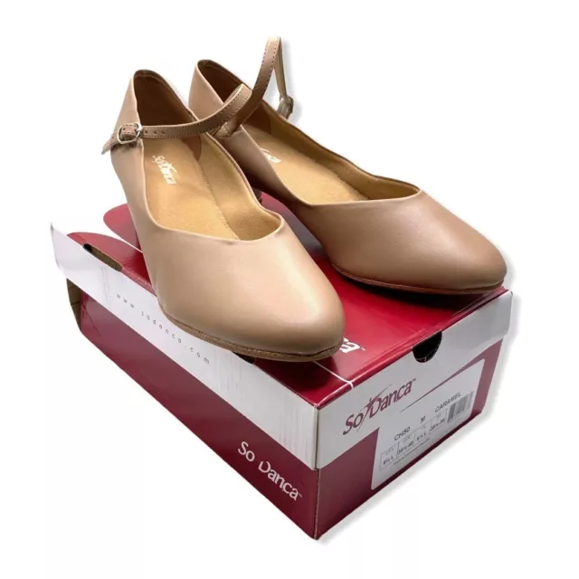 New So Danca CH50 Caramel Character Theatre Shoes Size 5 Dance Leather