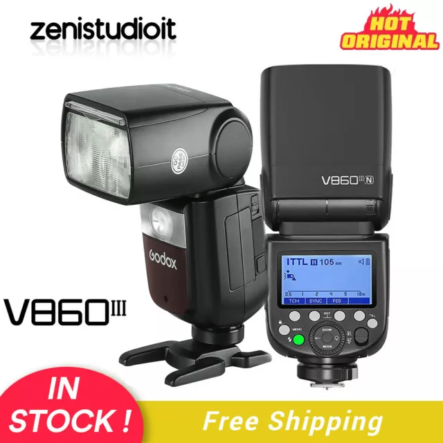 US Godox V860III-N 2.4G TTL HSS 1/8000s Camera Flash Speedlite Light for Nikon