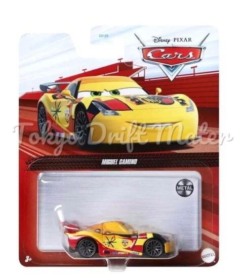 DISNEY PIXAR CARS 2 MIGUEL CAMINO WGP RACER 2022 1:55 MATTEL DIECAST ...