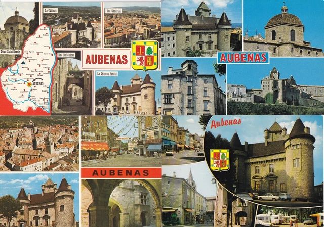 LOT DE 4 cartes postales postcards 10X15cm AUBENAS ARDECHE 1 EUR 2,76 ...