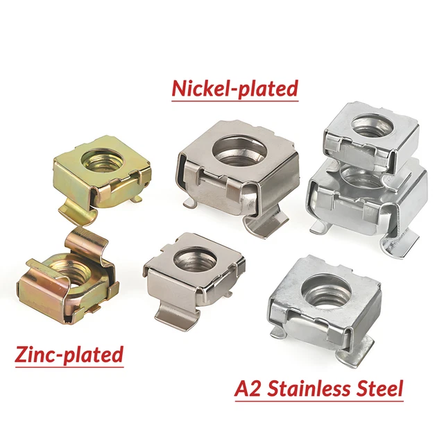 CONPHERON M4 Cage Nuts Carbon Steel Galvanized Square Insert Nuts For