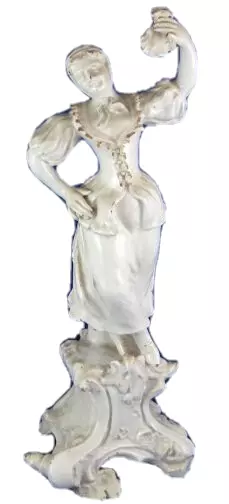 18thC Naples Véritable Fabbrica Ferdinandea Céramique Figurine Figura Le Nove