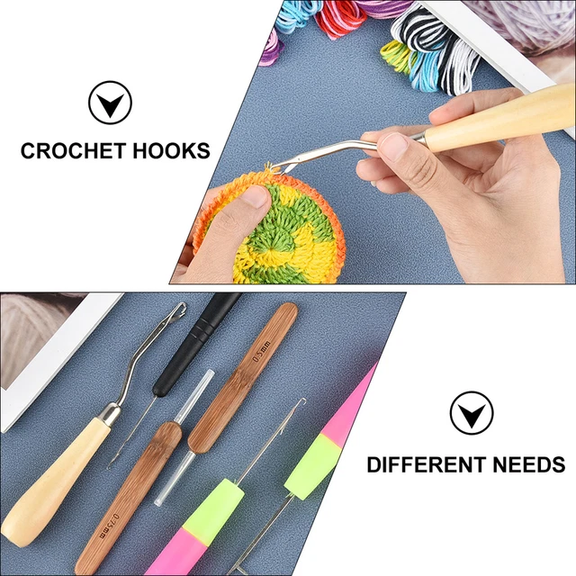 Set 6 Uncinetti Colorati Con Impugnatura | Aghetti Per Lavori A Maglia E Artigianato Fai-da-Te - Foto 6