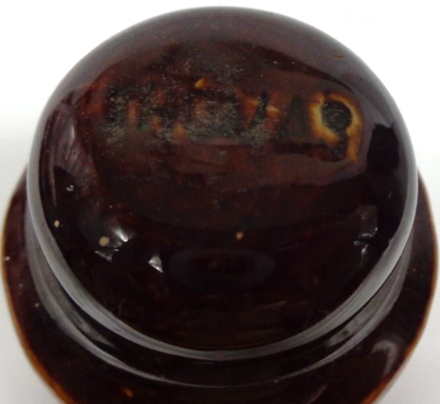 Vintage Thomas Ceramic Porcelain Power Line Insulator Glass Brown Glazed 2