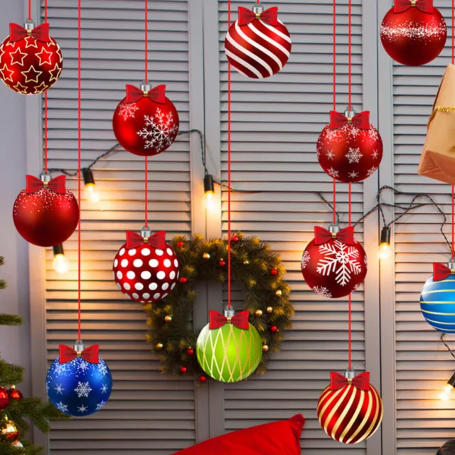 12 archi sfera di Natale ornamenti, palline natalizie in plastica,