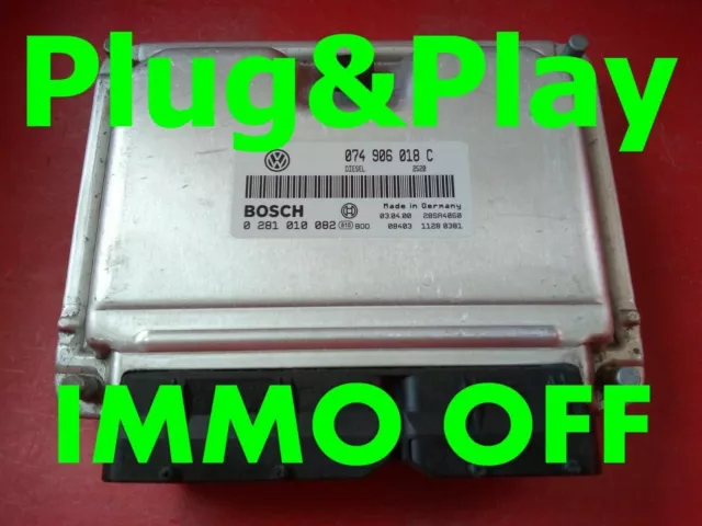 IMMO OFF / Calculateur Plug&Play VW T4 TDI 2.5 ACV 0281010082 - 074906018C...