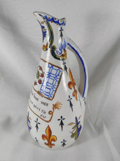 RARE PICHET BROC A EAU FRANCOIS 1er SALAMANDRE FAIENCE DE CHAMBORD 1933 3