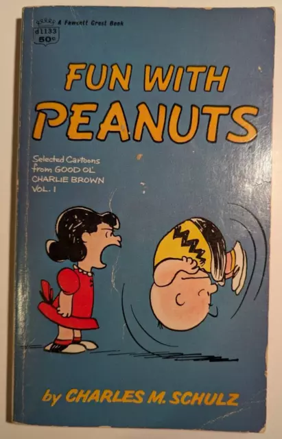 1968 FUN WITH PEANUTS by CHARLES SCHULTZ Paperback 12th Fawcett Printing VG