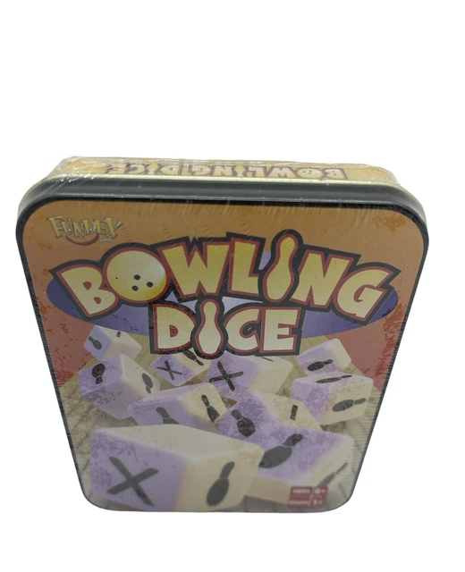BOWLING DICE GAME in tin Complete score sheets & instructions 14.50