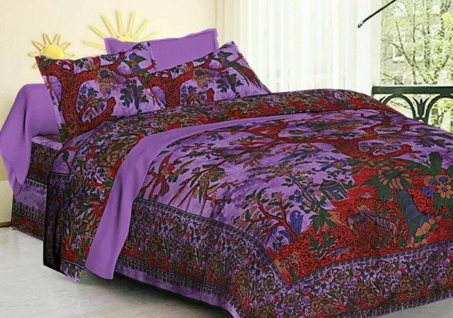 Indisches Mandala Tagesdecke Bettdecke Handmade Baumwolle Doppelbett Abdeckung