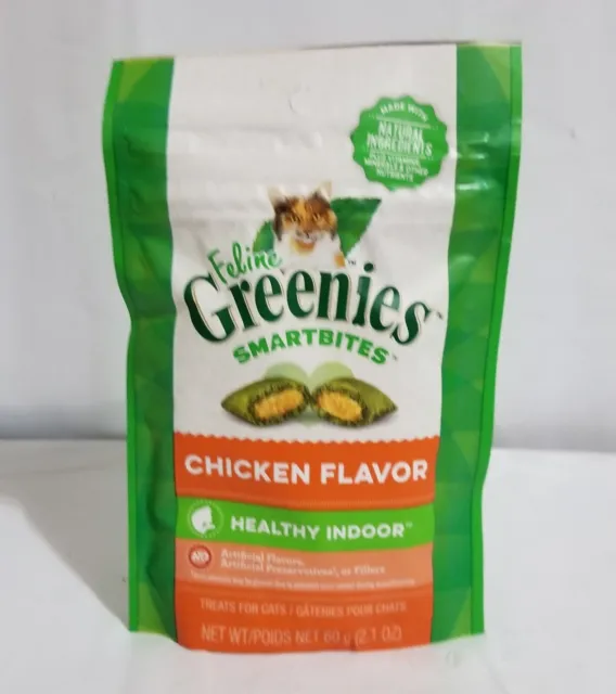 Feline Greenies Smart Bites sabor a pollo 2,1 oz