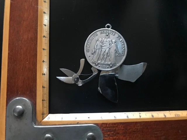 Bague Homme Argent Massif Style Chevalière - Pièce 1 Franc 1917 Semeuse, Taille 62, Art Déco