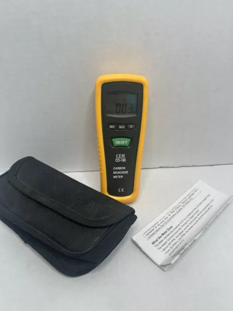 Cem Co-180 Digital Lcd Carbon Monoxide Co Gas Meter Beeper