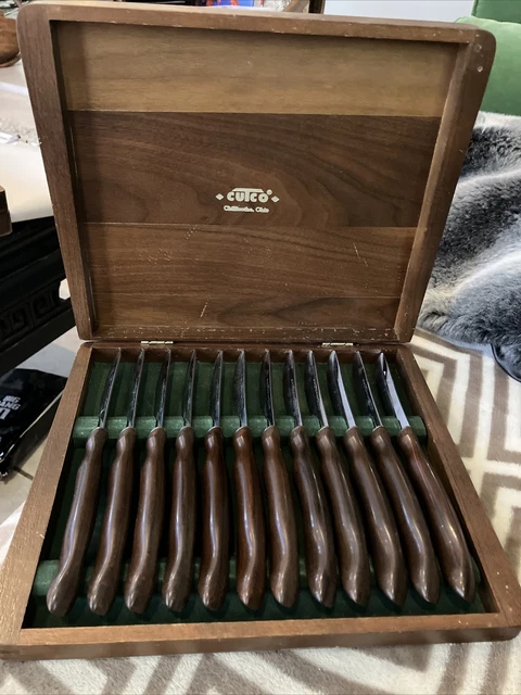 Set Of 12 Cutco No. 1058 Steak Table Knives EXCELLENT with Wood Box