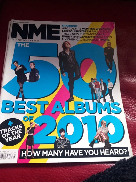 NME 50 Best Albums Of 2010 Gerard Way My Chemical Romance Vampire Weekend Arcade