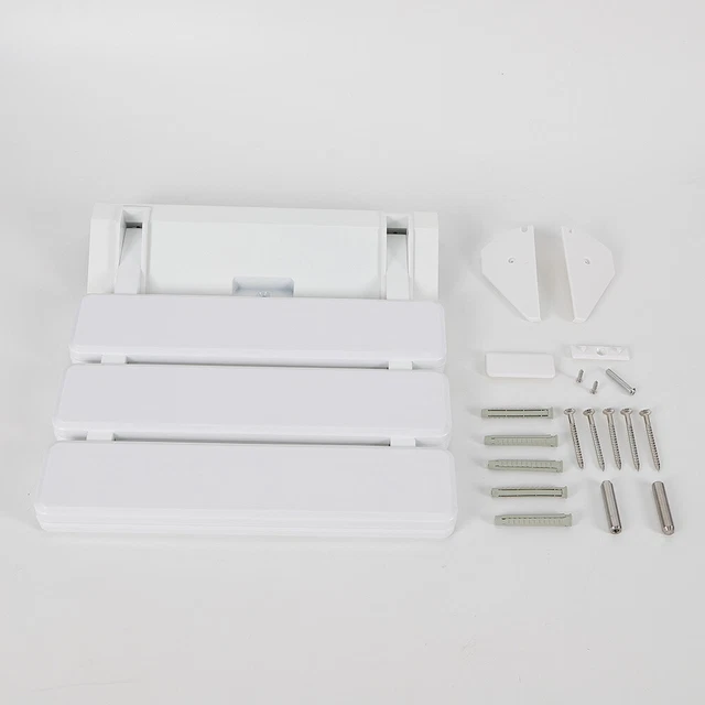 Sedile doccia sedia doccia pieghevole sgabello da bagno sgabello da parete per spa bagno 130 kg bianco 3
