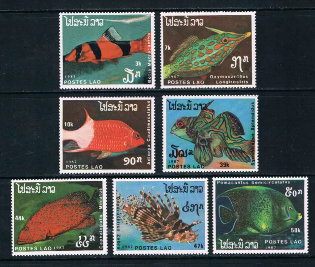 Laos 1987 Fishes **/MNH SG 1024-30