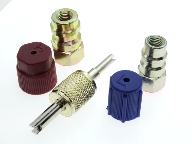 Kit De Conversion Climatisation R12 Vers R134A - Adaptateurs De Soupape - Neuf - Installation Facile