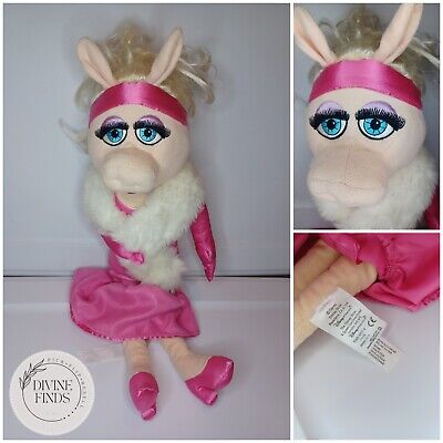 Disney Store Genuine Disney Miss Piggy Muppets Most Wanted 20" Pink Dress Plush