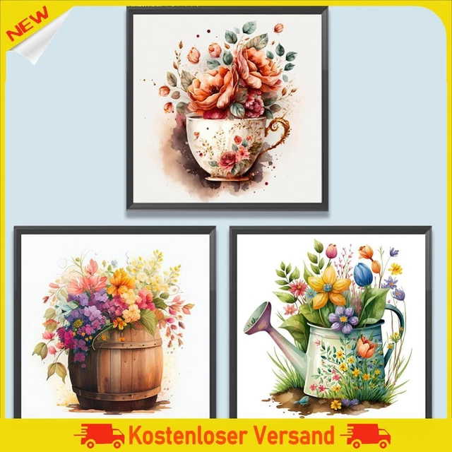 5D DIY Full Round Drill Diamond Painting Flower Kit Home Decoration Art Craft