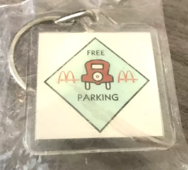 Free Parking Vintage Monopoly Keychain 1984