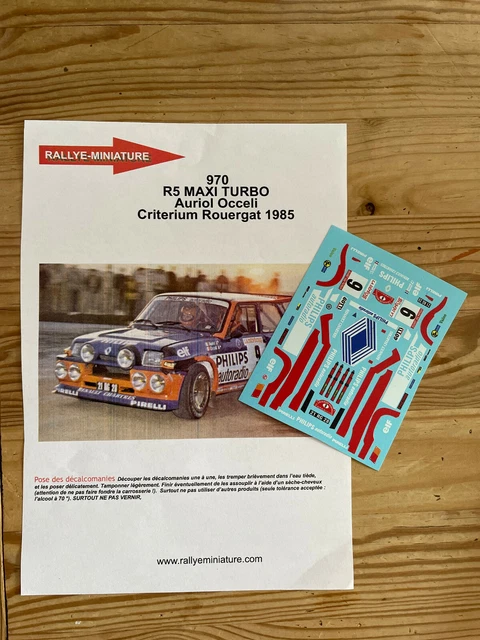 Décalcomanies 1/43 Pour Renault Clio Rally5 - Guillaume Canivenq - Rallye Du Rouergue 2021 - Fait Main