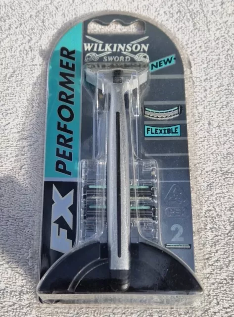 Wilkinson Sword Fx Performer + 2 Blades Flexible Brand New Sealed Mens Shaving