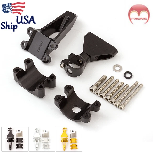 CNC Black For Honda CBR600F F4/i 1999-2003 Steering Damper Bracket Mounting Kit