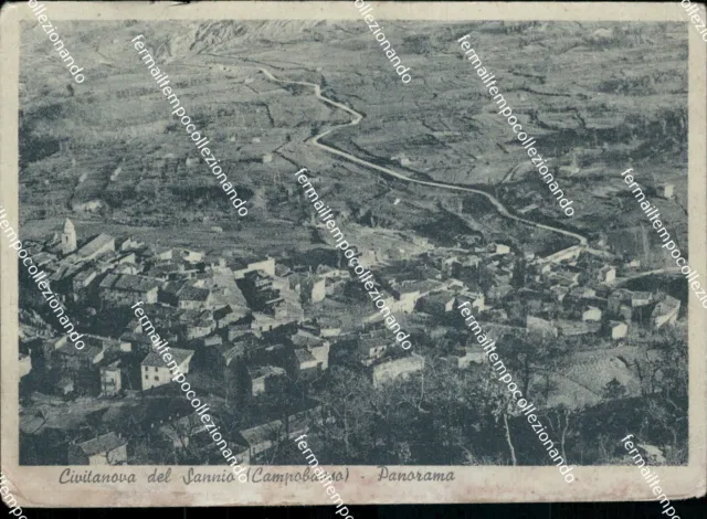 cl528 cartolina civitanova del sannio panorama provincia di isernia