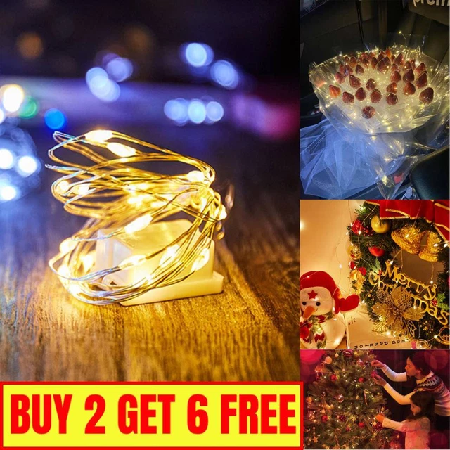 1/2M LED String Fairy Lights Copper Wire Battery Powered Waterproof~USA