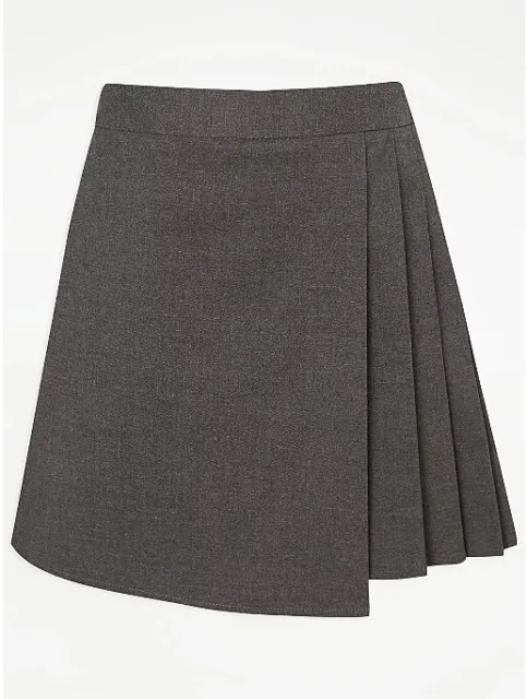 Girls Grey School Skorts Shorts Pleat Skirt Summer Smart  Ge@rge Uniform NEW