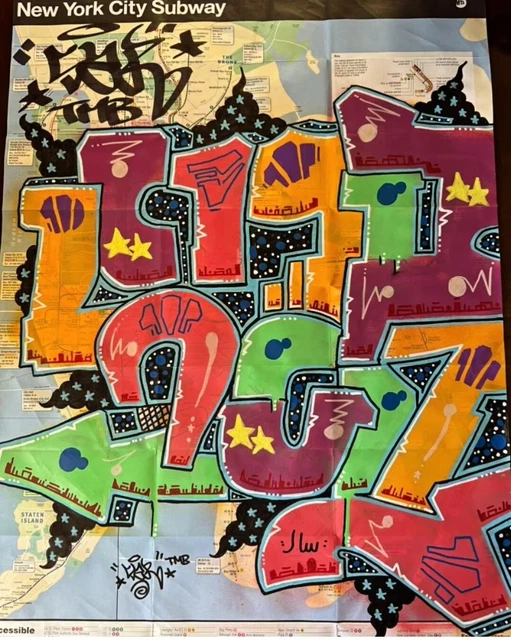 FUZZ ONE MAP 82x53cm New-York DONDI/COPE2/QUIK/CRASH/DAZE