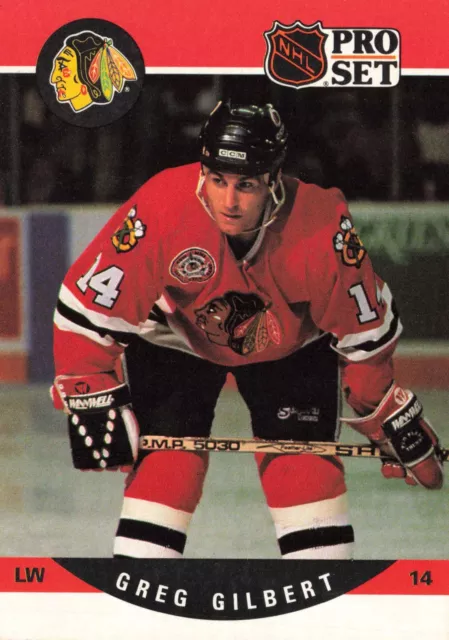 Greg Gilbert 1990 Pro Set #429 Chicago Blackhawks