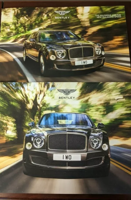 2015 Bentley MULSANNE V8 & Speed Car Sales Brochure Promo Advertising w slip cov