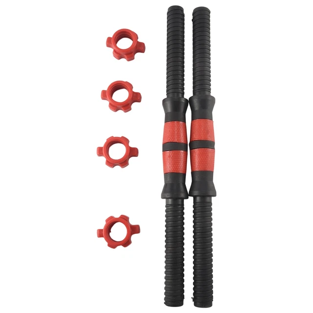 Set 2 Manubri Corti Da 35 Cm Con Chiusure A Stella – Acciaio Cromato, Diametro 25 Mm, Per Dischi