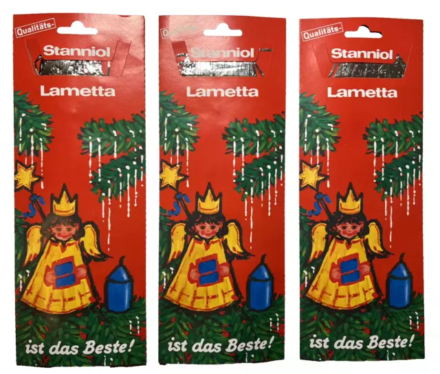 Original Stanniol Lametta Silber 3 Packungen (3 x 20g)