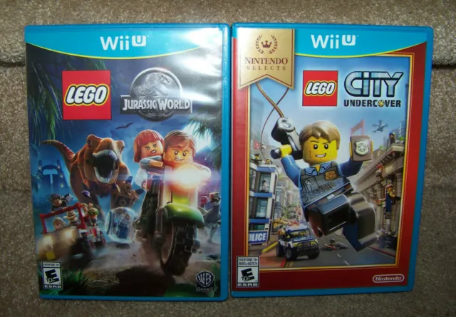 Lot 2 Wii U Games:  Lego Jurassic World & Lego City Undercover ~ Gently Used