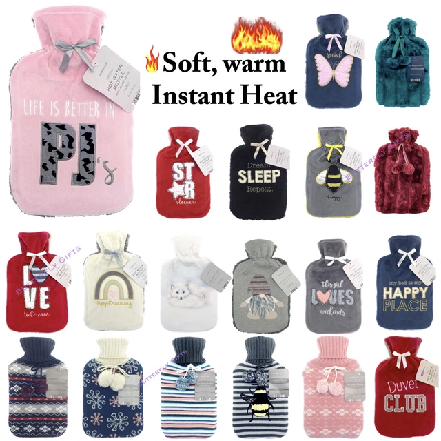 Hot Water Bottle With Cover Luxury Soft 2L High Quality Rubber British Standard