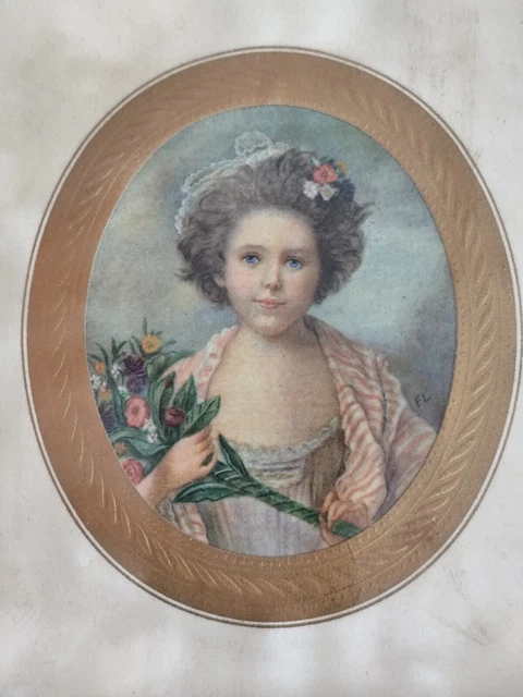 Médaillon Porte-photo Ancien Du XIXe, Portrait De Mamie Devant, Bébé Derrière, Tons Sépia