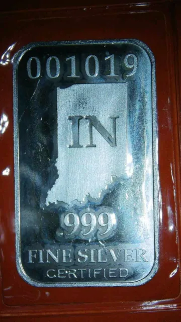 U.S. State Indiana 1/2oz Silver Bar .999 Sealed