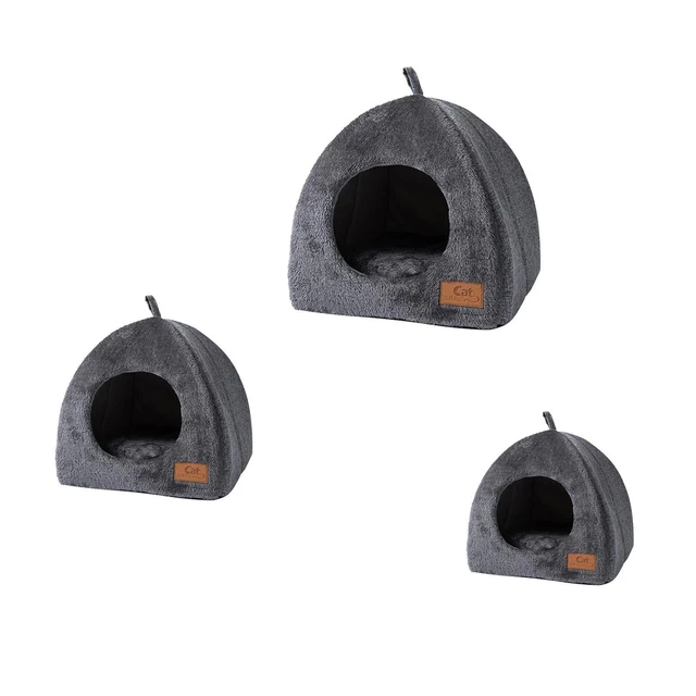 Grand lit de grotte pour chat coussin de lit de couchage panier épais pour