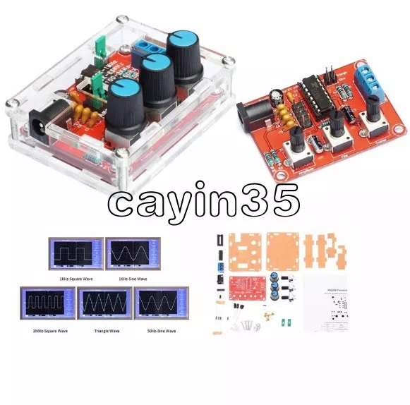 XR2206 Output 1HZ-1MHZ Function Signal Generator DIY Kit Sine Triangle Square UK