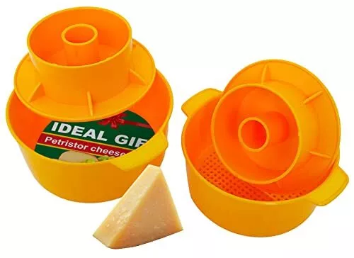 PetriStor Hard Cheese Butter Punched Making Mold with Follower Press 1,2 Liters