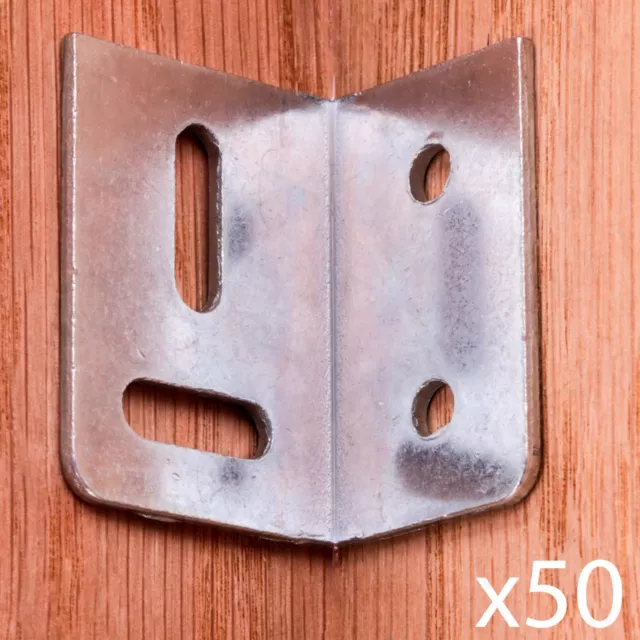 50 x STRETCHER PLATE ANGLE BRACKETS 38mm Corner Angled Repair/Mending/Fixing