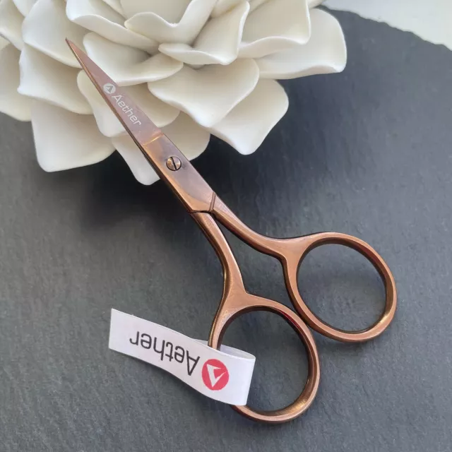 Aether® Bronze Gold Multi-Colour Embroidery Sewing Scissors 9.5cm - Sharp Point