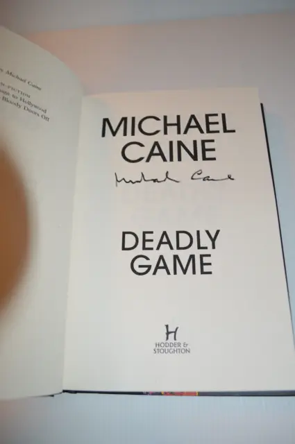 MICHAEL CAINE HAND SIGNED 1st ED BOOK COA AUTOGRAPH DEADLY GAME ZULU ITALIAN JOB