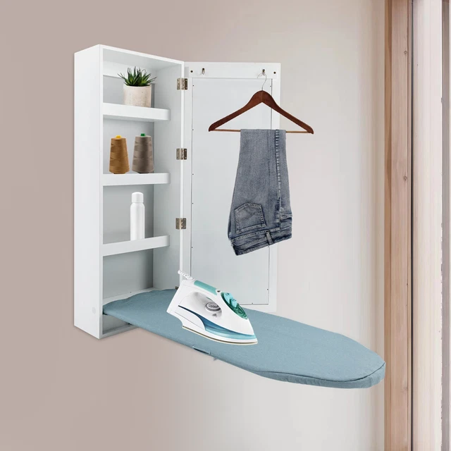 IRONING BOARD Wall Mounted Storage White Foldable with