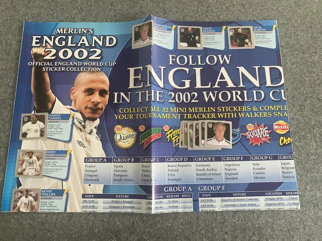 MERLIN ENGLAND 2002 World Cup Walkers Tournament Tracker - Complete ...